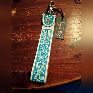 Myra Bag Blue and White Key Holder